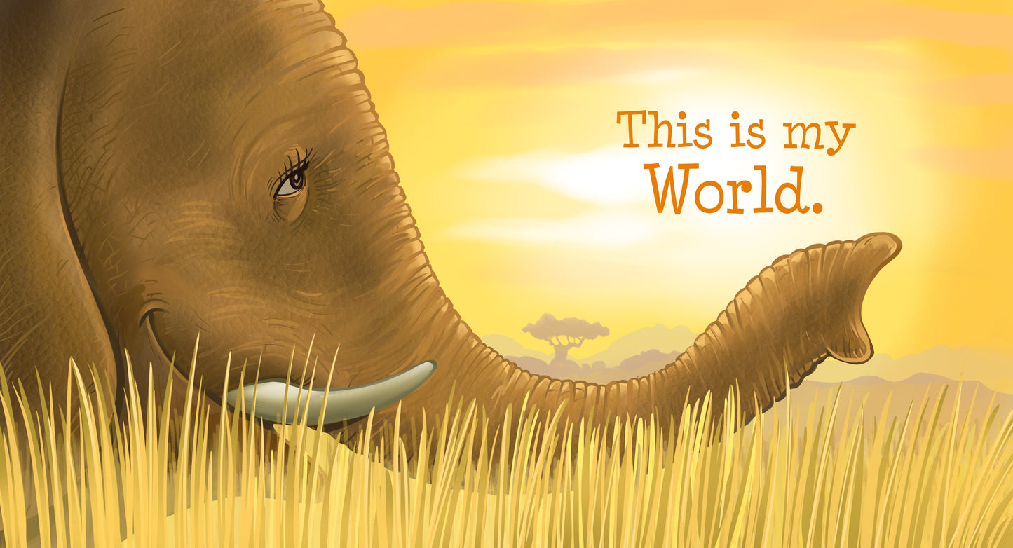 Illustrations from 'Coexist' by Lauren Grabois Fischer, featuring vibrant scenes of wildlife including elephants, toucans, leopards, and marine life, celebrating nature and environmental appreciation