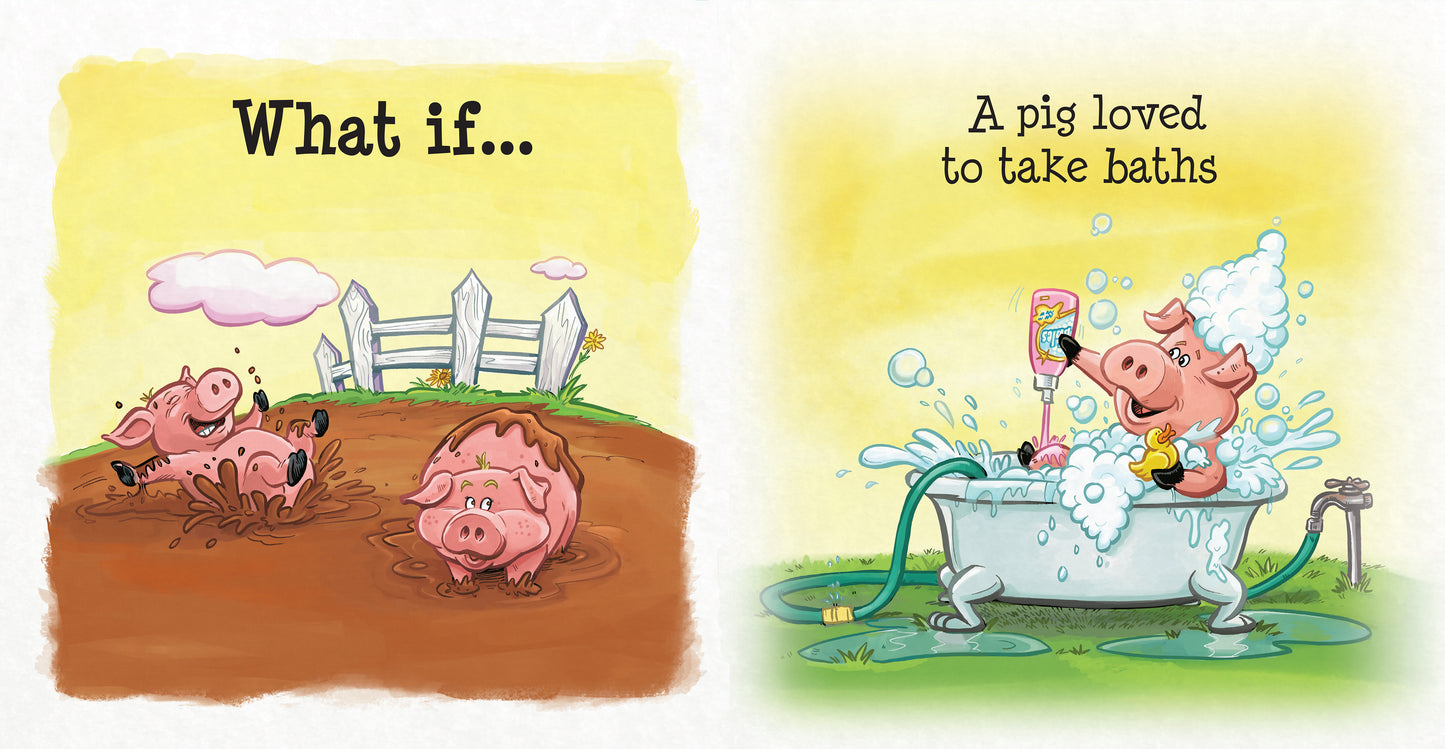 Preview pages from 'Every so often a Zebra has spots' by Lauren Grabois Fischer, featuring whimsical illustrations of bees, cows, and thoughtful scenarios, encouraging curiosity, kindness, and imagination in children