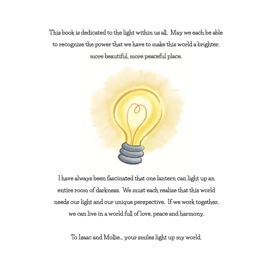 Preview page from 'The Light Within Me' by Lauren Grabois Fischer, featuring vibrant illustrations of children joining hands and glowing lights, promoting themes of self-awareness, unity, and inner strength